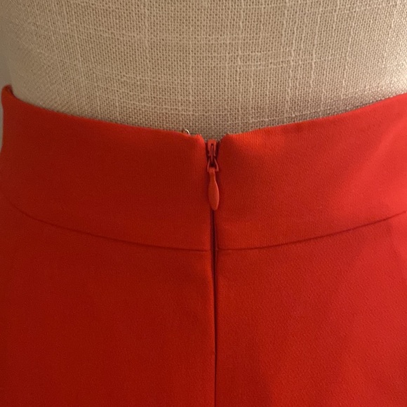 Banana Republic Orange Pleated Skirt - Size 00P - Picture 4 of 4